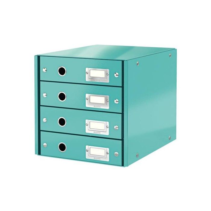 Modulo 4 Cajones Leitz Click&Store Plegable Turquesa