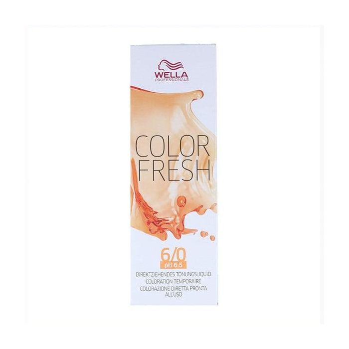 Wella Color Fresh Tinte Semipermanente 6/0 Rubio Oscuro 75 ml Potenciador del Color