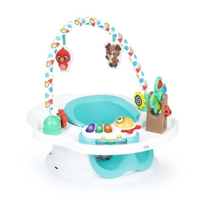 BABY EINSTEIN SuperSeat 3 en 1, Asiento de actividades - Mesa elevadora con arco de juego con juguetes interactivos