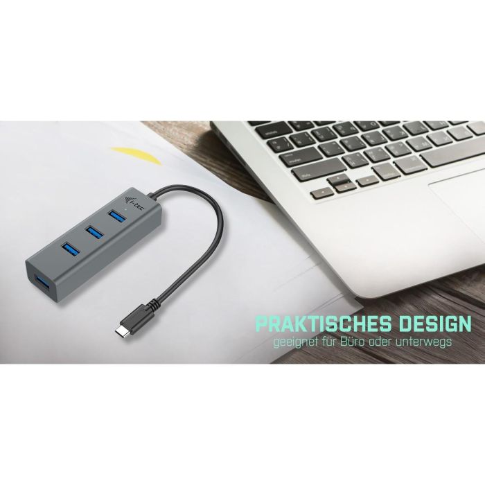 I-tec Hub USB-C con 4 Puertos USB 3.0 para Ordenador Portátil, Tablet y Teléfono Inteligente, Conexión Rápida de Datos y Carga 7