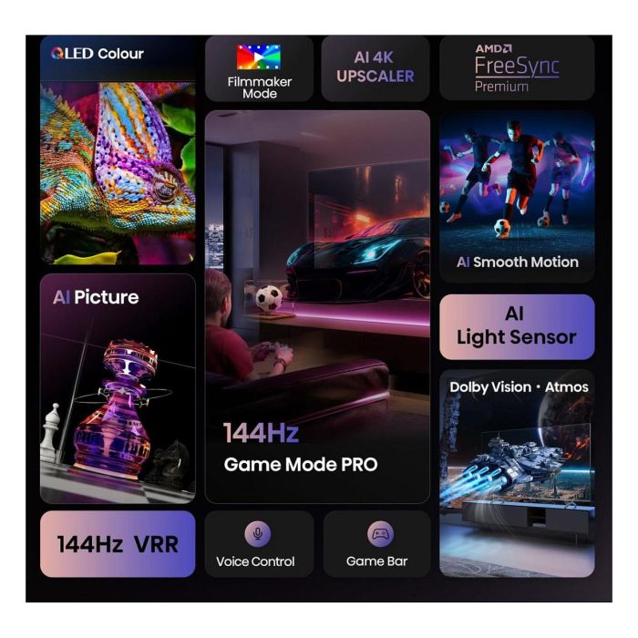 Hisense 55E77Q PRO Smart TV 4K QLED 55" (139cm) Negro 4