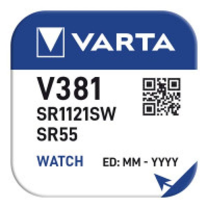 Varta V381 Micro Pila Botón Óxido de Plata 1.55V Ø11.6 x 2.1 mm Blister Varta V381 Micro Pila Botón Óxido de Plata 1.55V Ø11.6 x 2.1 mm Blister