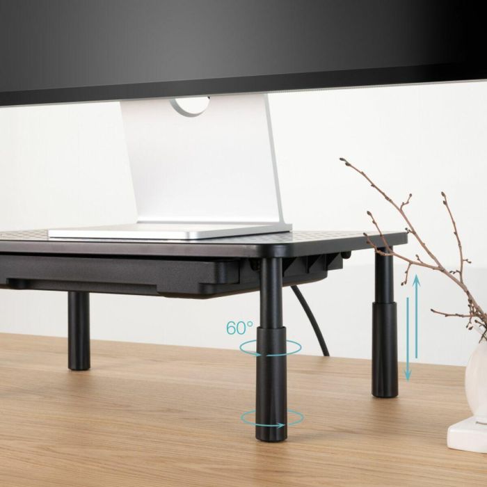 TooQ TQMR087 Soporte Elevador Multiusos para Monitor y Portátil con Cajón Negro Ergonómico Altura Ajustable hasta 20kg 3 TooQ TQMR087 Soporte Elevador Multiusos para Monitor y Portátil con Cajón Negro Ergonómico Altura Ajustable hasta 20kg 3