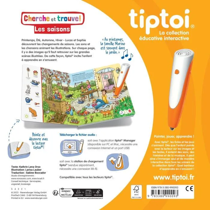 Ravensburger Tiptoi Libro interactivo Busca y encuentra las estaciones Juego educativo electrónico sin pantalla A partir de 2 años 13099009 1