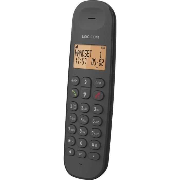 Teléfono inalámbrico fijo - LOGICOM - DECT ILOA 155T SOLO - Negro - Con contestador automático 2 Teléfono inalámbrico fijo - LOGICOM - DECT ILOA 155T SOLO - Negro - Con contestador automático 2