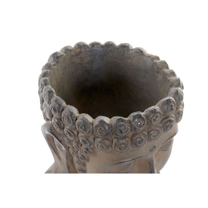 DKD Home Decor Macetero de Fibra de Vidrio para Jardín y Terraza, Diseño Buda - 30 cm de Alto 2