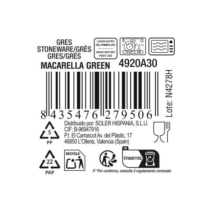 La Mediterranea Mug 320 ml Macarella Green (36 Unidades) 3