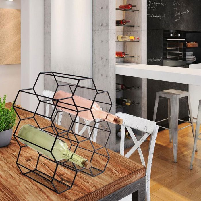 Home Deco Factory Botellero para 9 Botellas Industriel 2