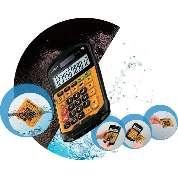 Casio WM-320MT Calculadora de Sobremesa 12 Dígitos Resistente al Agua y Polvo Amarillo-Negro 2