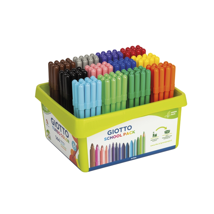 Giotto Turbo Color School Rotulador Pack 144 Unidades 12 Colores 1