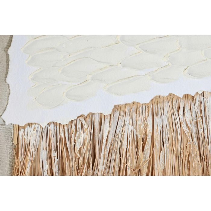 Cuadro Boho DKD Home Decor Blanco Natural 4.5 x 82 x 82 cm (2 Unidades) 2