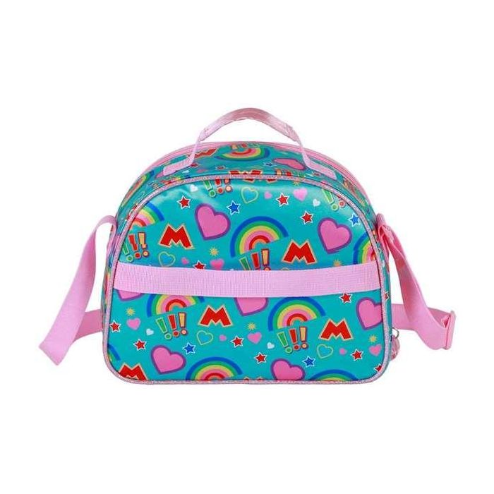 Karactermania Bolsa Portamerienda 3D Minnie Mouse Greet Turquesa Isotérmica con Asa Bandolera y Cinta para Carrito 25,5 x10 x20 cm 3