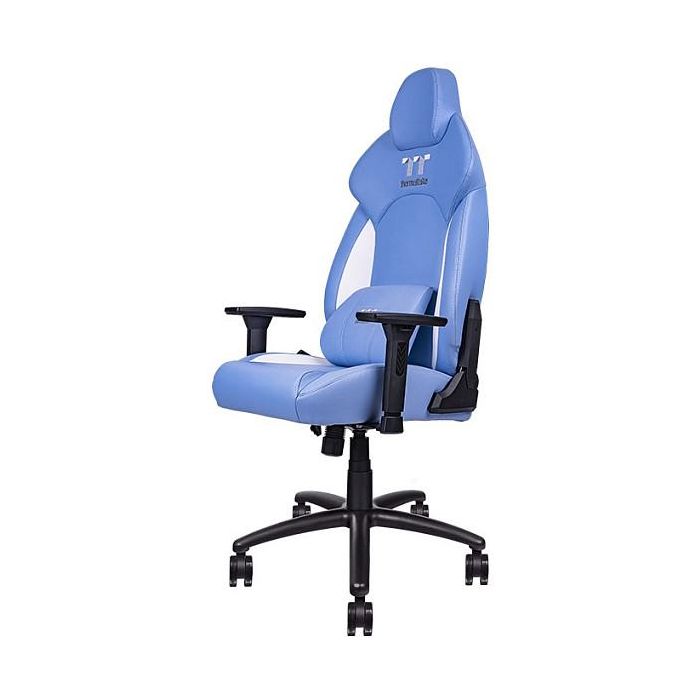 Thermaltake Silla para Videojuegos GGC-VCO-LWLWDS-01 Butaca Acolchada Azul Blanco 2