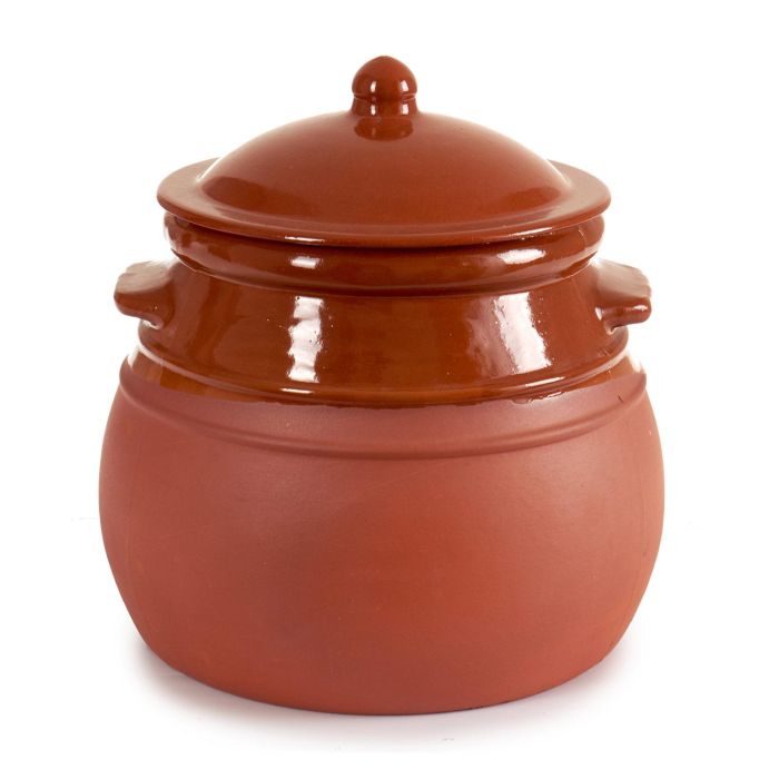 Puchero La Dehesa 4,5 L - Barro refractario, color miel, 25x27x25 cm (2 Unidades) 1 Puchero La Dehesa 4,5 L - Barro refractario, color miel, 25x27x25 cm (2 Unidades) 1