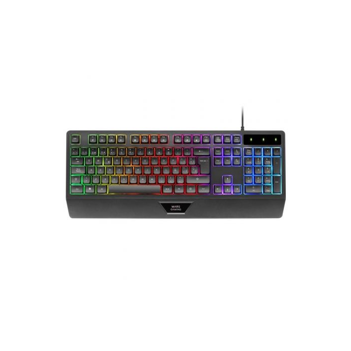 Teclado Gaming SemiMecánico Mars Gaming MK124/ Negro