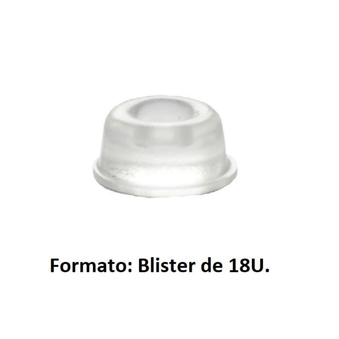Herrajes Alk Lágrima Adhesiva de Poliuretano 22,3 x 10,1 mm Transparente Pack de 18 Unidades