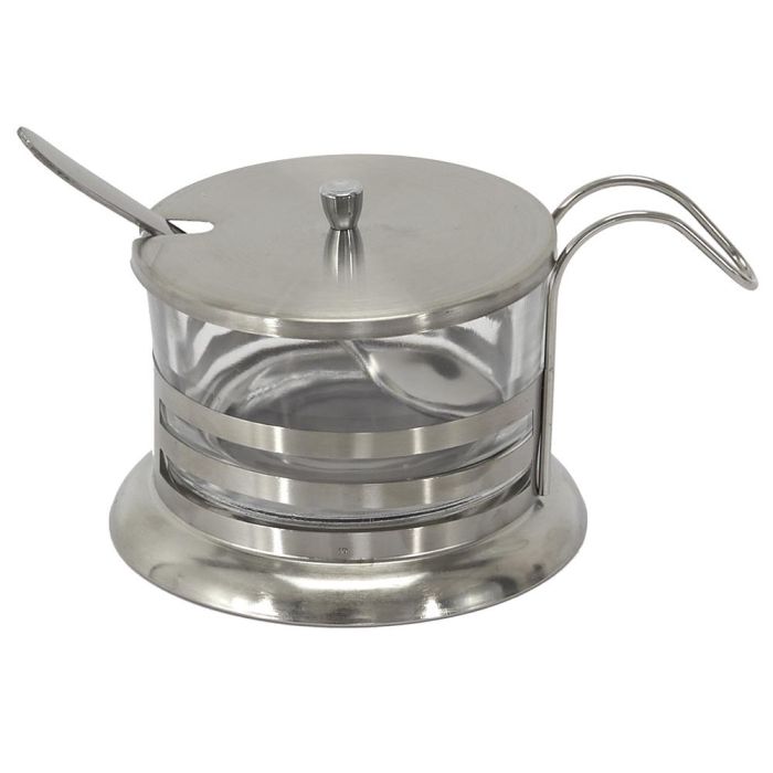 Home Deco Factory Quesera con Cuchara Parmesano, Vidrio y Acero Inoxidable, 200 ml con Tapa 2 Home Deco Factory Quesera con Cuchara Parmesano, Vidrio y Acero Inoxidable, 200 ml con Tapa 2