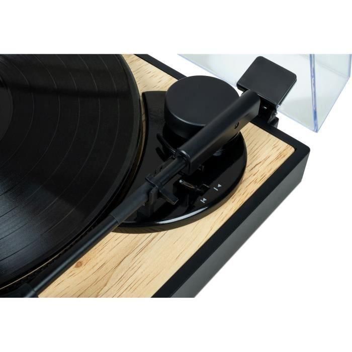 Plato giratorio negro y de estilo de madera 1 Plato giratorio negro y de estilo de madera 1