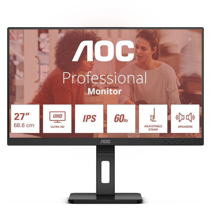AOC U27E3UF Monitor 27 Pulgadas 4K UHD 3840 x 2160 Pixeles 4 ms IPS Negro 0 AOC U27E3UF Monitor 27 Pulgadas 4K UHD 3840 x 2160 Pixeles 4 ms IPS Negro 0