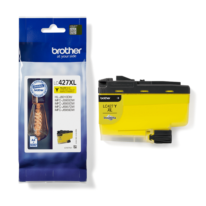 BROTHER cartucho de tinta amarillo de larga duracion para la mfcj5955dw y mfcj6955dw/LC427XLY 2 BROTHER cartucho de tinta amarillo de larga duracion para la mfcj5955dw y mfcj6955dw/LC427XLY 2