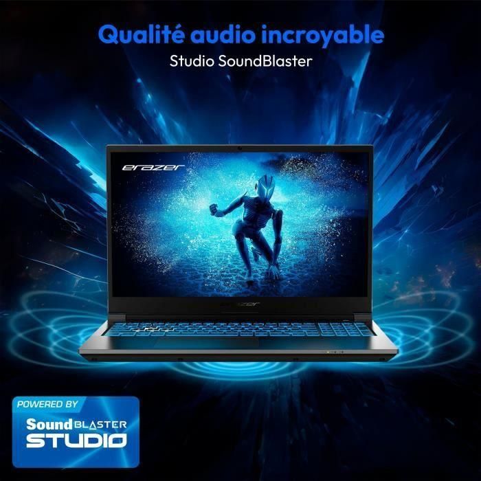 Portátil para juegos ERAZER - DEPUTY P60 - Windows 11 - 15,6'' FHD 144Hz - RTX 4070 - Core i7-12650H - 16 GB RAM - 512 GB SSD - AZERTY 3 Portátil para juegos ERAZER - DEPUTY P60 - Windows 11 - 15,6'' FHD 144Hz - RTX 4070 - Core i7-12650H - 16 GB RAM - 512 GB SSD - AZERTY 3