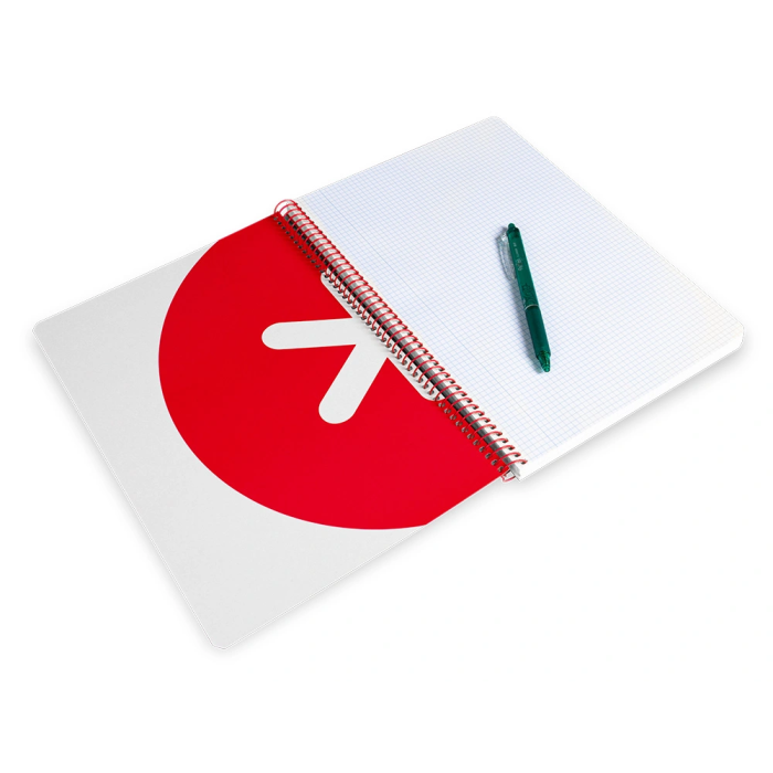 Antartik Cuaderno Espiral A4 Tapa Dura 80 Hojas 90gr Cuadro 4mm Con Margen Negro 5