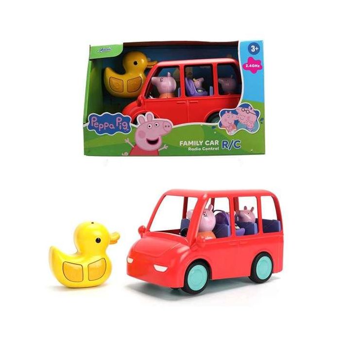 Smoby Peppa Pig Radio Control Coche familiar de 17 cm, juguete infantil para niños de 3+ años
