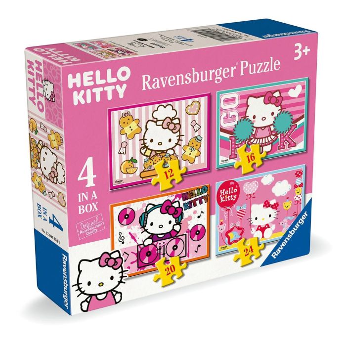 Ravensburger 12004158 Puzzle Rompecabezas Hello Kitty 4 Formas Niños +3 Años | Estimula Desarrollo Mental, Curiosidad y Creatividad Ravensburger 12004158 Puzzle Rompecabezas Hello Kitty 4 Formas Niños +3 Años | Estimula Desarrollo Mental, Curiosidad y Creatividad