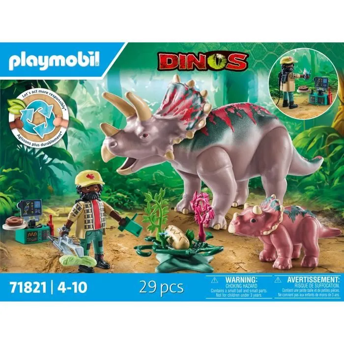 Playmobil Familia De Triceratops 71821 Dinos Juguete Infantil Educativo Con Dinosaurios Y Accesorios 3