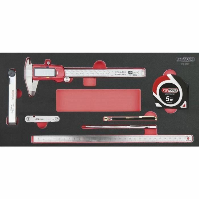 Ks Tools 713.8007 Módulo de herramientas de medición para carros y bancos de trabajo - 7 piezas 0 Ks Tools 713.8007 Módulo de herramientas de medición para carros y bancos de trabajo - 7 piezas 0
