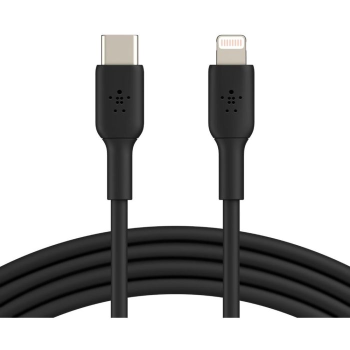 Belkin CAA003BT1MBK Cable USB-C a Lightning Boost Charge MFi para iPhone/iPad, Carga Rápida, 1m, Negro