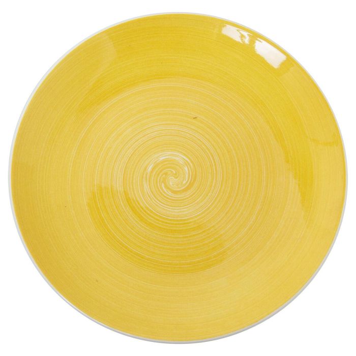 Vajilla Alexandra House Living Amarillo Porcelana 27 x 1 x 27 cm 2