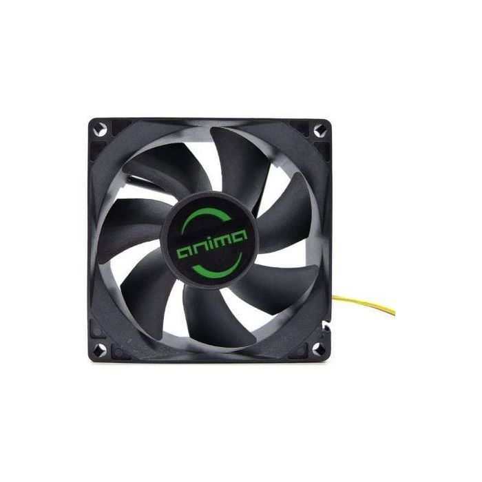 Anima AF8 Ventilador para CPU 8cm con 7 Aspas Negras, Silencioso 12dB, Flujo 30.5 CFM, 50.000h Vida Útil, Bajo Consumo