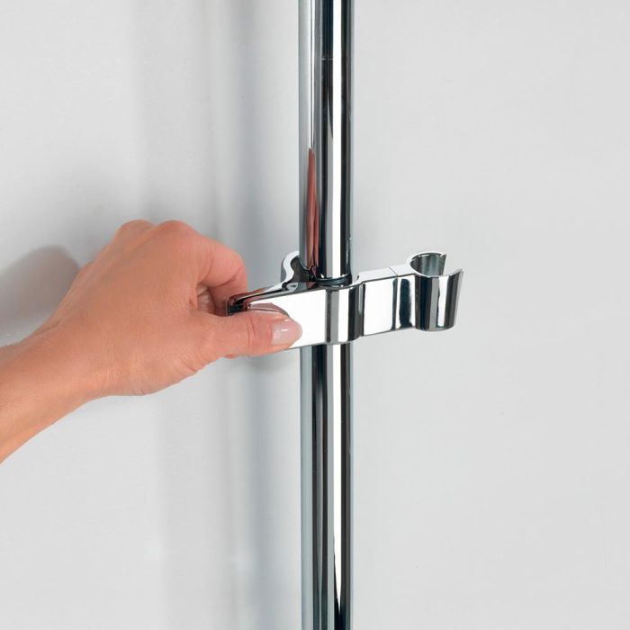 Wenko Soporte Ajustable de Cabezal de Ducha para Barras Ø 19-25mm de Metal y Acero Inoxidable 2