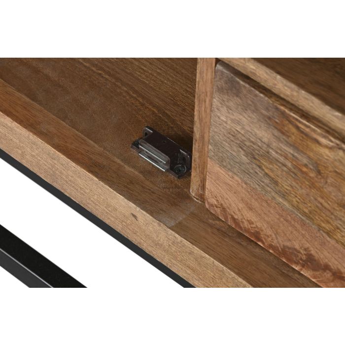 DKD Home Decor Aparador Oriental Marron Negro Mango Cristal 40 x 90 x 90 cm 6