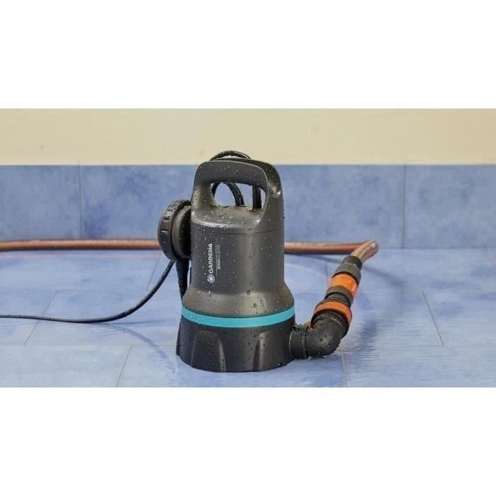 Gardena 9000 Bomba de Agua Clara Sumergible de Drenaje 300W, Caudal 9000l/h, 0.6 bar, 2mm Altura Residual, Flotador Automático 3