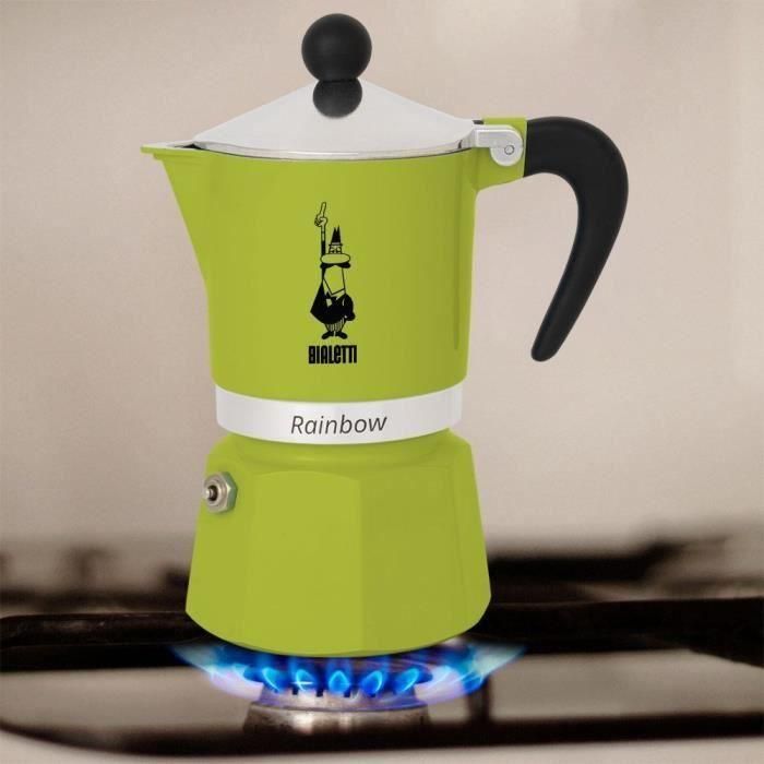 Cafetera italiana - BIALETTI - RAINBOW - 6 tazas - 0,30 L - Verde 1