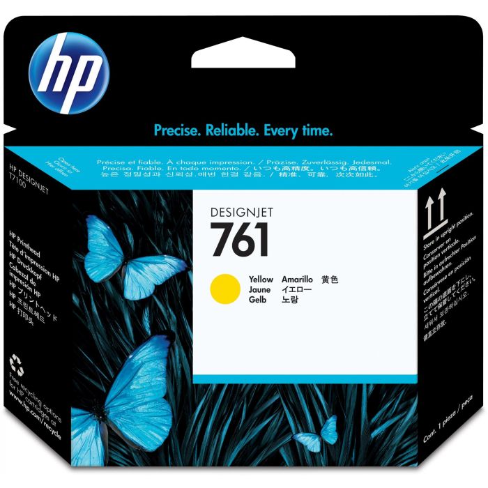 HP 761 Cabezal de impresión original CH645A amarillo para HP DesignJet T7100 Printer, tecnología de sublimación