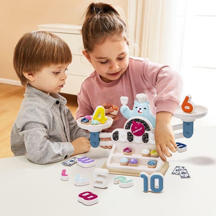 Yummy Balance Bear - TOP BRIGHT - Cupcakes - Bandejas de equilibrio - Balanza - Números - Contando 4