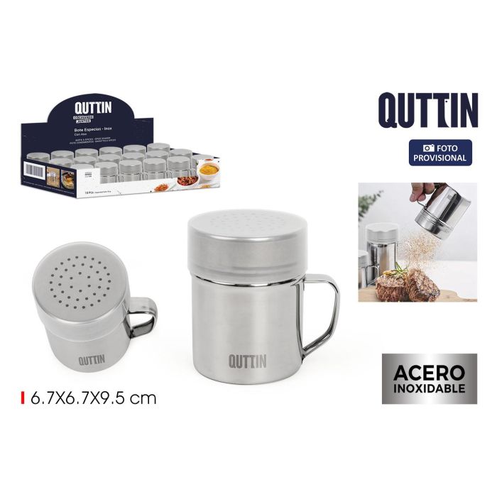 Bote de Especias Acero con Asa Mediana Quttin (18 Unidades) Bote de Especias Acero con Asa Mediana Quttin (18 Unidades)