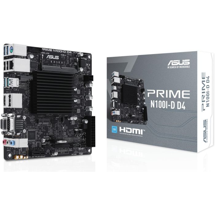 ASUS PRIME N100I-D D4-CSM Placa Base mITX Intel N100 con VGA, HDMI, DisplayPort y COM