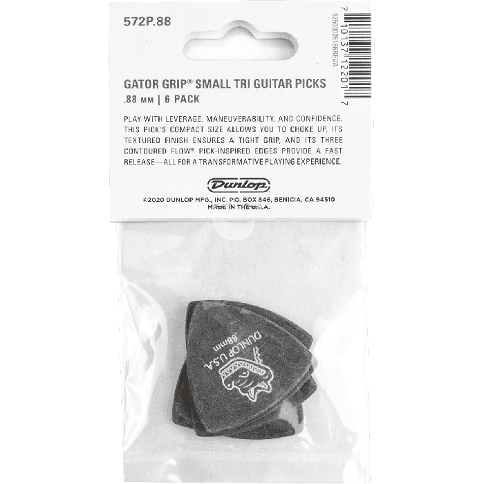 Dunlop Púas Gator Grip Triángulo 0,88 Mm (Pack De 6) 3