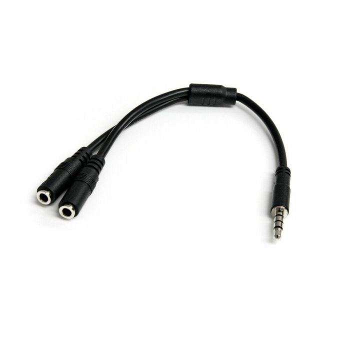 Adaptador Audio Jack Startech MUYHSMFF Negro 0,2 m Adaptador Audio Jack Startech MUYHSMFF Negro 0,2 m