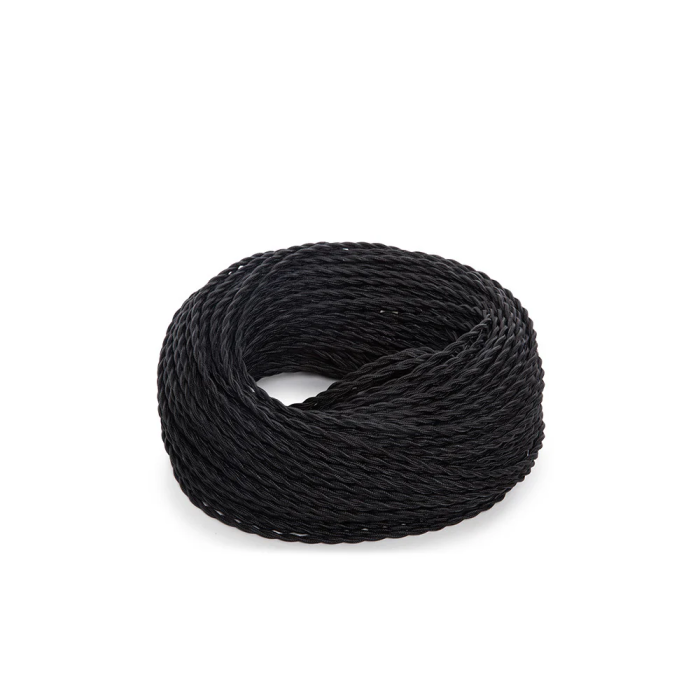 Cable Textil Trenzado 2x0.75mm 1 Metro Negro SKD-CT275-BLACK 18