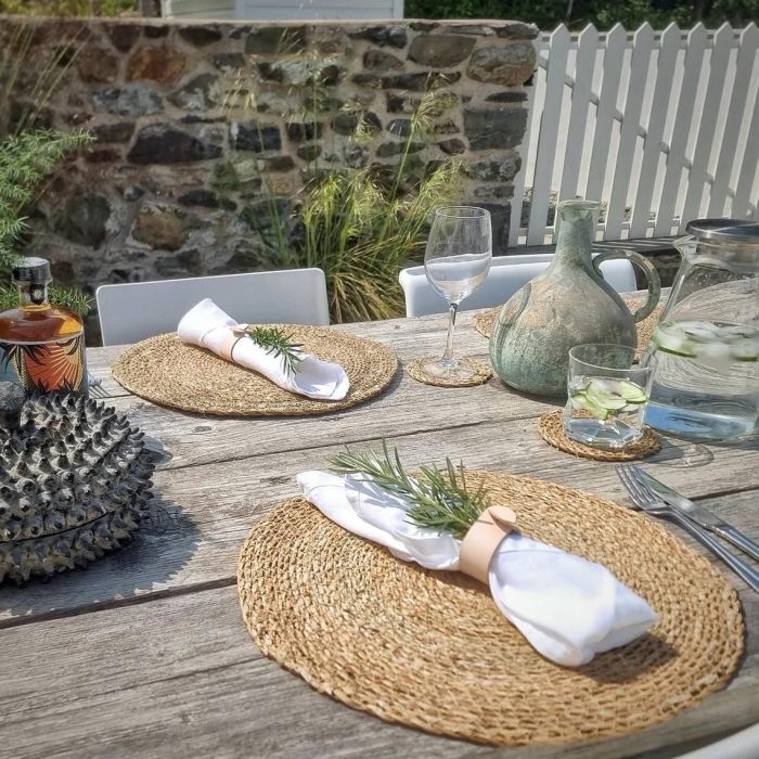 Salvamantel Redondo Seagrass 45 cm Privilege (36 Unidades) 5 Salvamantel Redondo Seagrass 45 cm Privilege (36 Unidades) 5