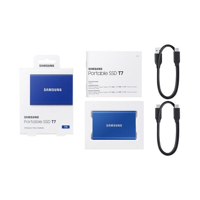 Samsung MU-PC1T0H/WW Disco SSD Portátil T7 Touch 1TB USB 3.2 Gen2 NVMe 1050MB/s Lectura Azul Compacto y Resistente a Caídas 11 Samsung MU-PC1T0H/WW Disco SSD Portátil T7 Touch 1TB USB 3.2 Gen2 NVMe 1050MB/s Lectura Azul Compacto y Resistente a Caídas 11