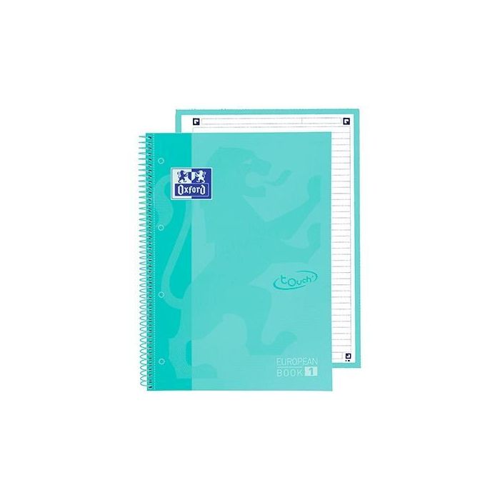 Oxford Cuaderno Touch Europeanbook 1 Write&Erase 80H A4+ 1 Línea Microperforado T-Extradura Pack 5 Ud Ice Mint Pastel Oxford Cuaderno Touch Europeanbook 1 Write&Erase 80H A4+ 1 Línea Microperforado T-Extradura Pack 5 Ud Ice Mint Pastel