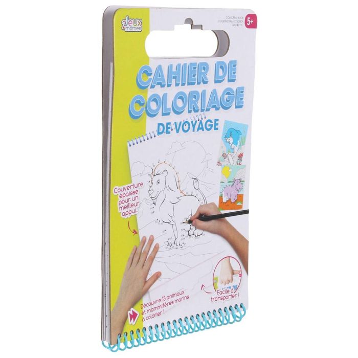 Jeux 2 momes Cuaderno para Colorear con Asa, 13 Animales, Puntos a Conectar, para Niños Mayores de 3 Años, 15x1,5xh.25 cm 3