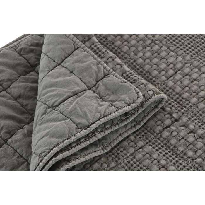 DKD Home Decor Colcha 2 c25 Boho Gris 260 x 180 cm (2 Unidades) de Algodón y Poliéster 1