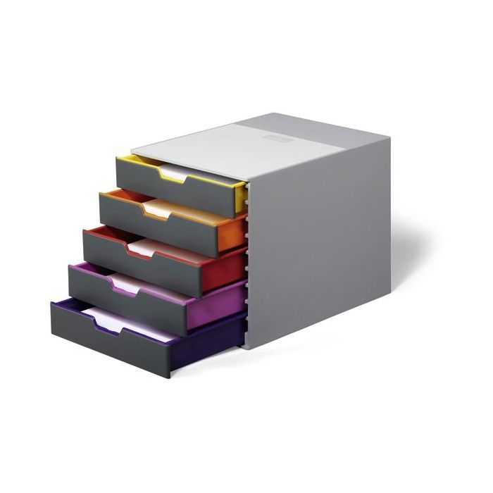 Durable Cajonera VARICOLOR 5 cajones, para formatos C4, carta, notas, papel, fotos, multicolor 0 Durable Cajonera VARICOLOR 5 cajones, para formatos C4, carta, notas, papel, fotos, multicolor 0